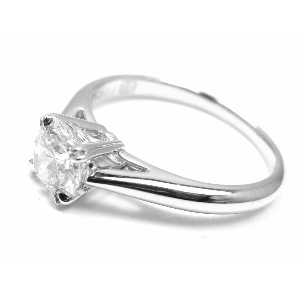 Authentic! Harry Winston Platinum .56ct VVS1/F Diamond Solitaire Engagement Ring - Picture 6 of 11